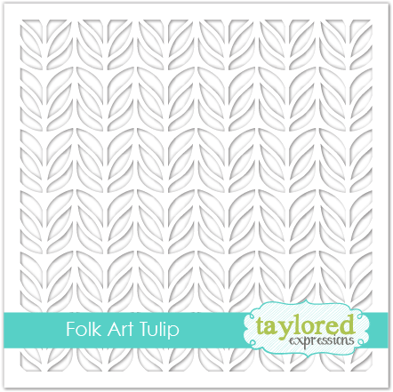 Folk Art Tulip Stencil