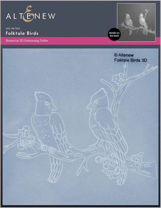 Folktale Birds 3D Embossing Folder