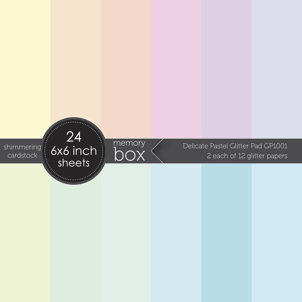 Delicate Pastel Glitter 6x6 Paper Pad