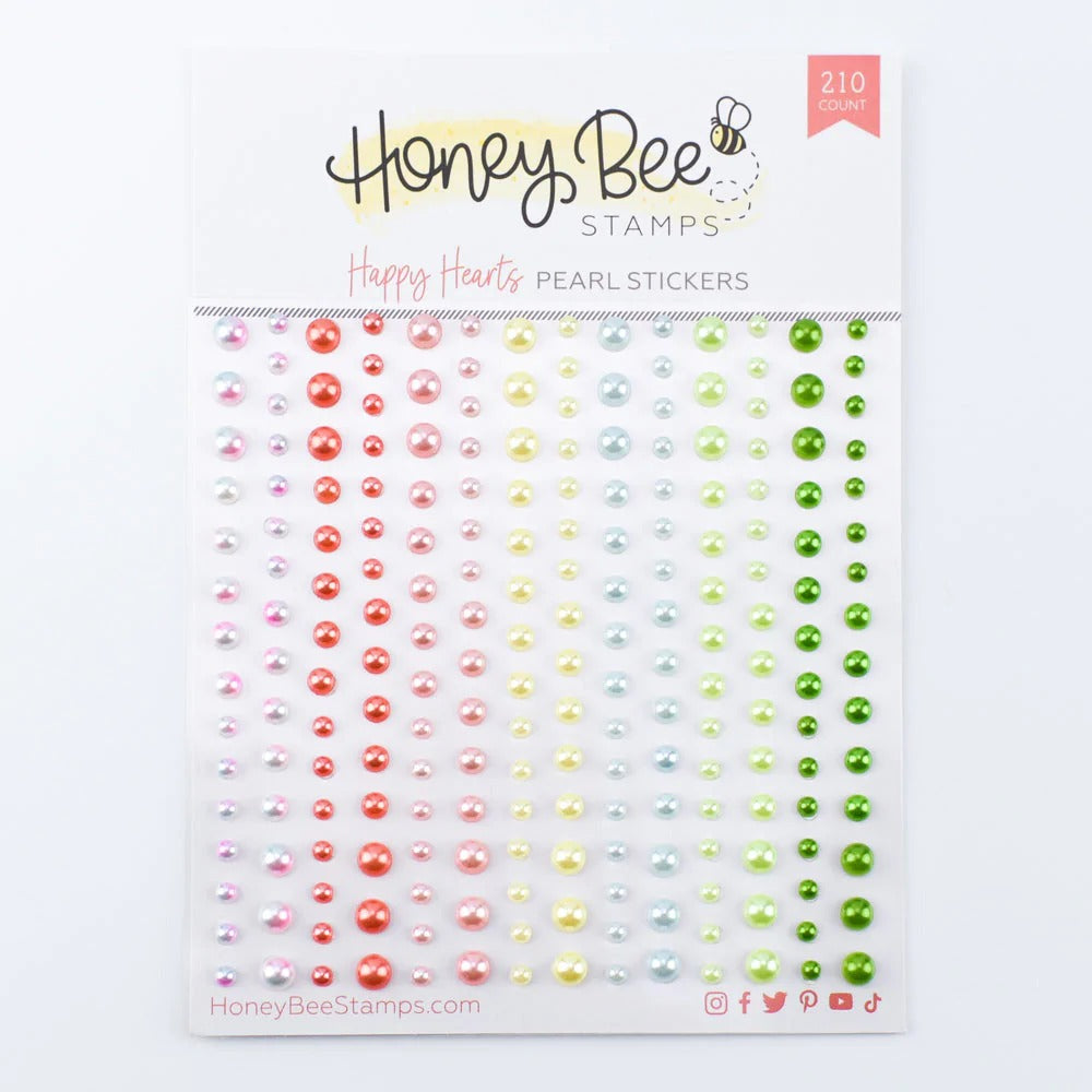 Happy Hearts Pearl Stickers