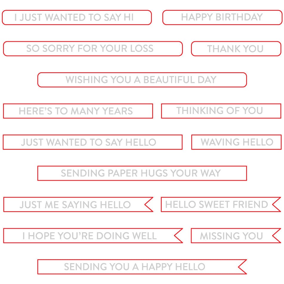 Mini Messages Banners Honey Cuts