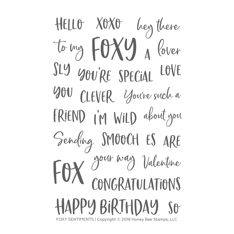 Foxy Sentiments Stamp Set
