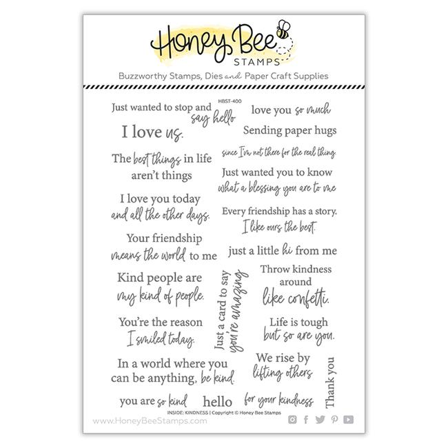 Inside: Kindness Sentiments Stamp Set