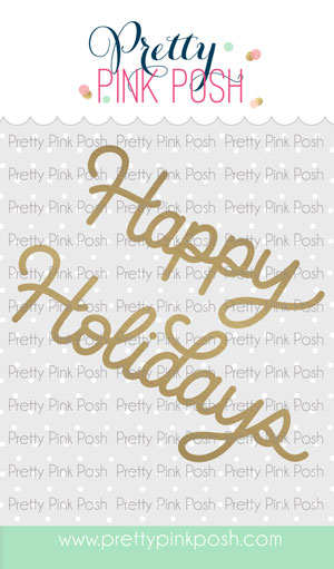Happy Holidays Script Hot Foil Plate