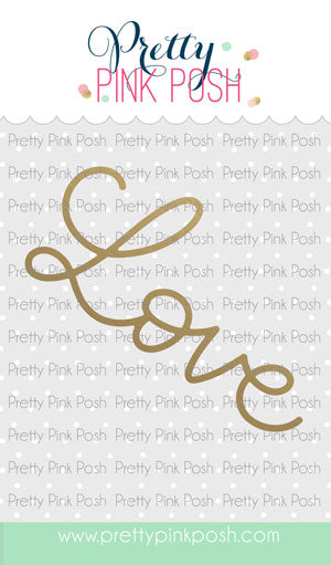 Large Love Hot Foil Plate