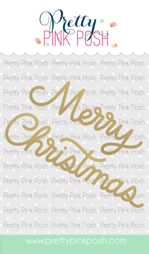 Merry Christmas Script Hot Foil Plate