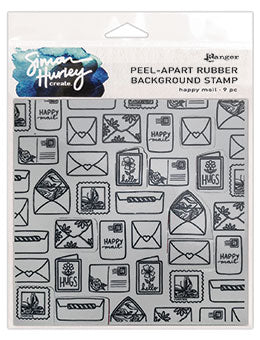 Happy Mail Background Stamp