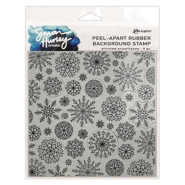 Stitched Snowflakes Peel-Apart Background Stamp