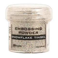 Embossing Powder Snowflake Tinsel
