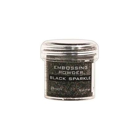 Embossing Powder Black Sparkle