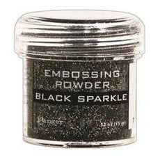 Embossing Powder Black Sparkle