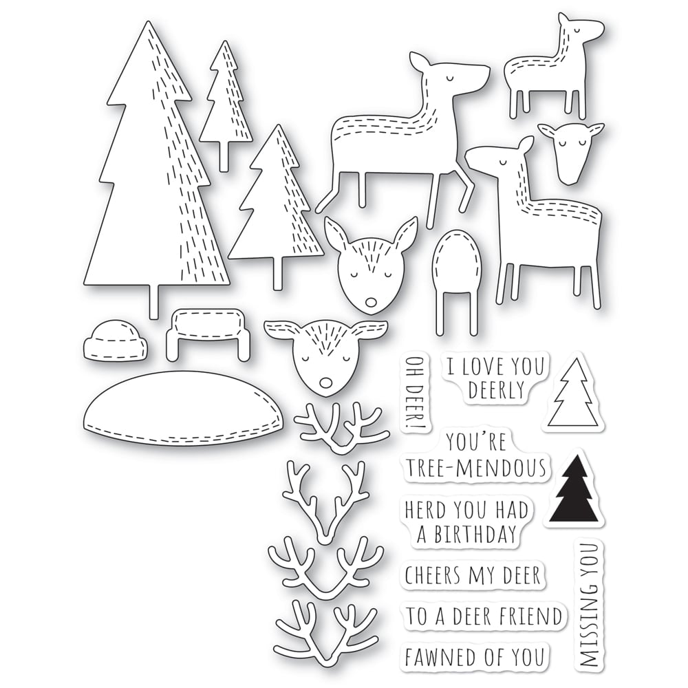 Whittle Forest Reindeer Stamp & Die