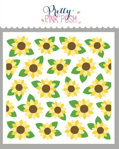 Layered Sunflowers Stencils