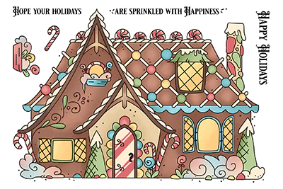 Gingerbread House Pocket Pals Stamp Set