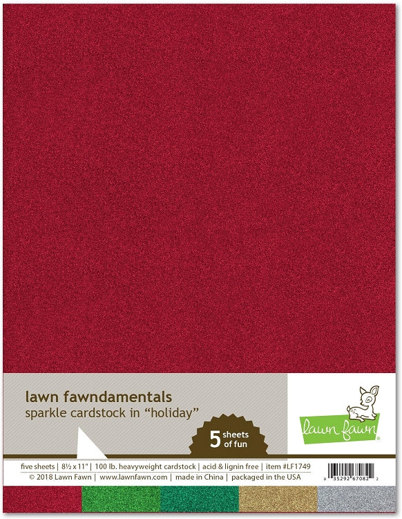 8.5 x 11 Sparkle Cardstock - Holiday