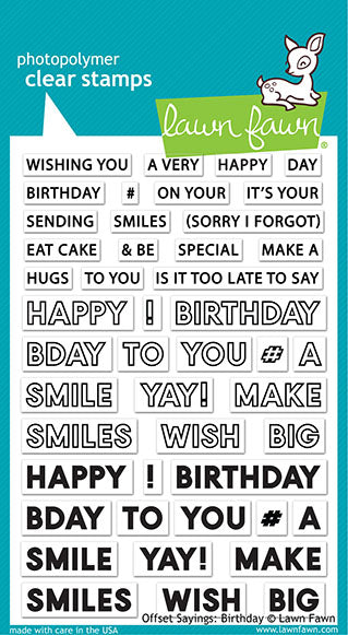 Offset Sayings: Birthday Stamp Set