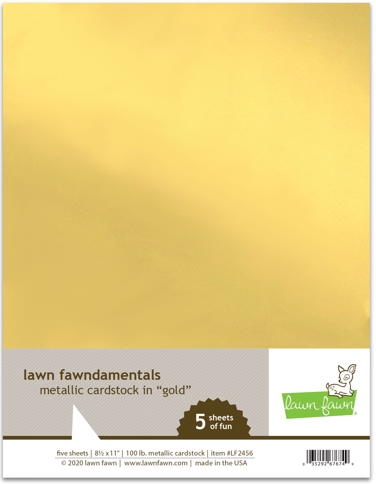 8.5 x 11 Metallic Cardstock - Gold