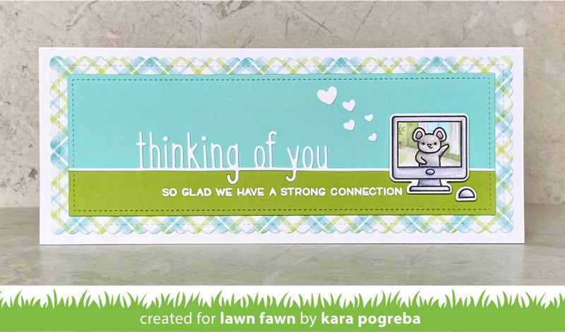 Thinking Of You Line Border Lawn Cuts