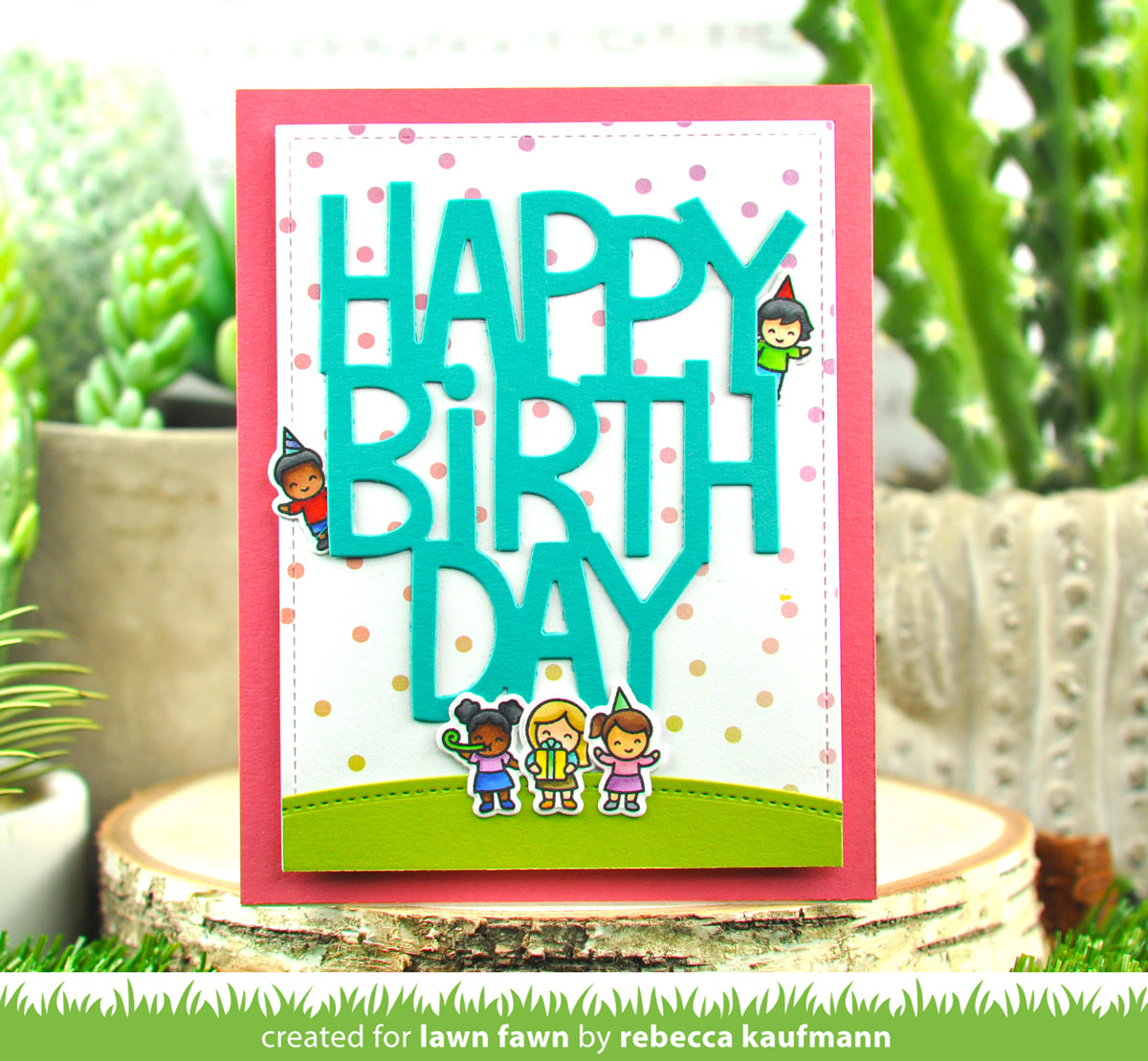 Giant Happy Birthday Lawn Cuts