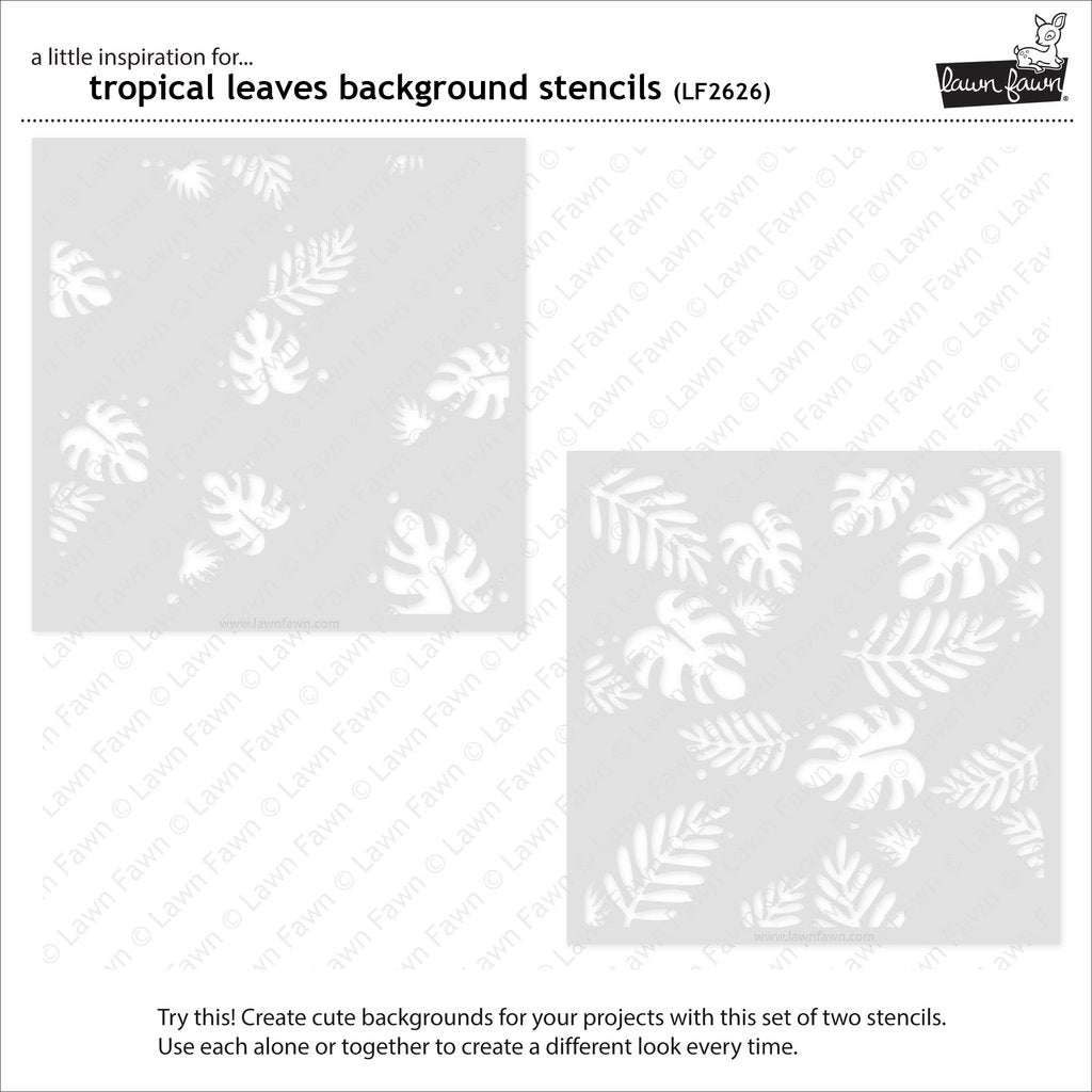 Tropical Leaves Background Stencils