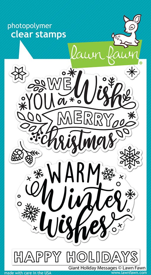 Giant Holiday Messages Stamp Set