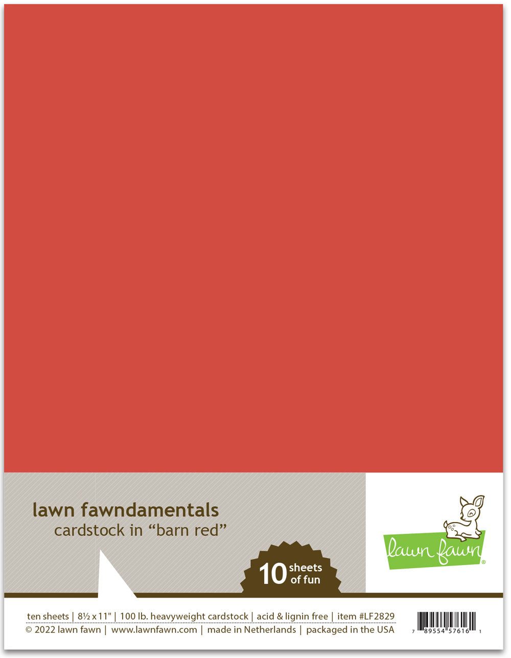 Barn Red 8.5 X 11 Cardstock