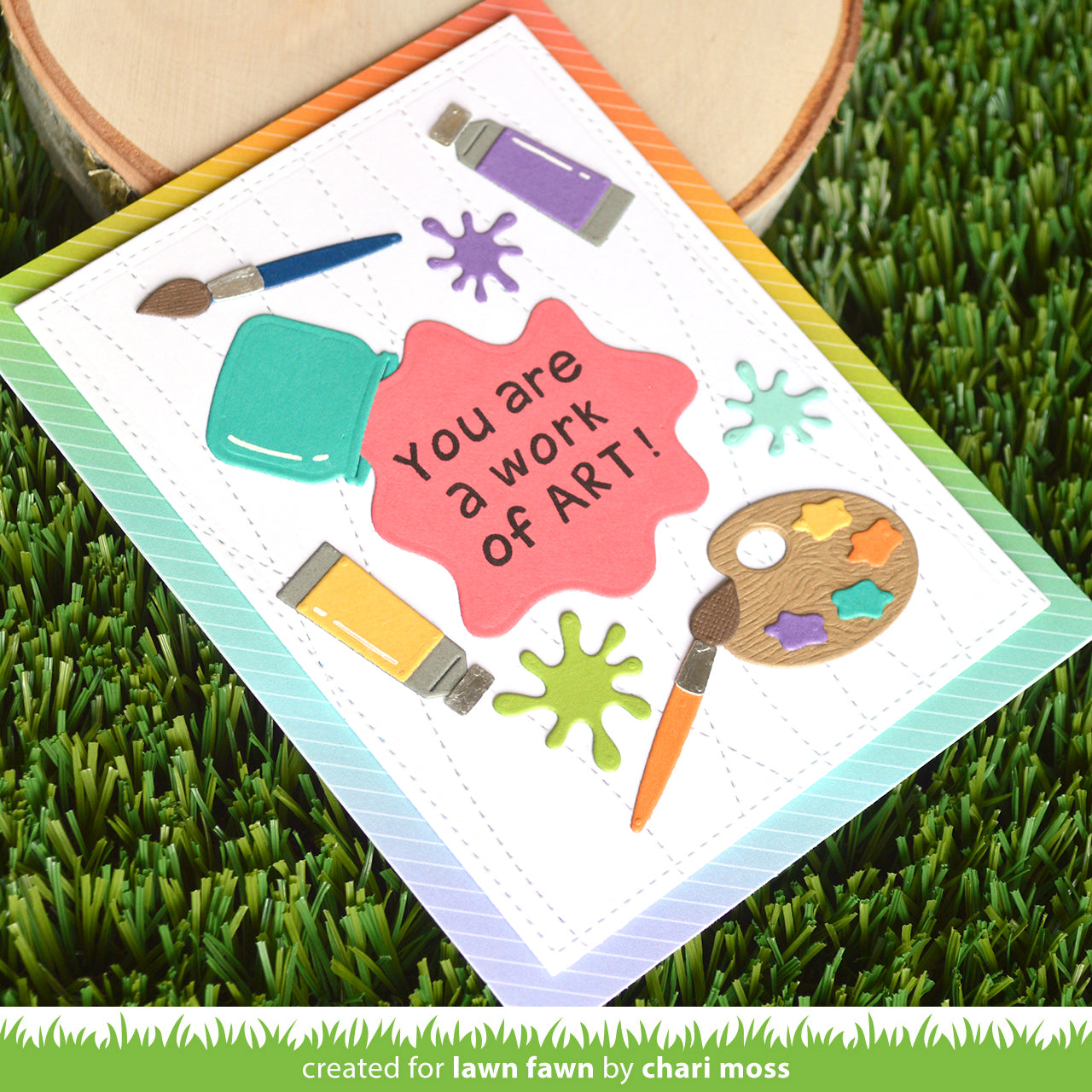 Stitched Ripple Backdrop Lawn Cuts