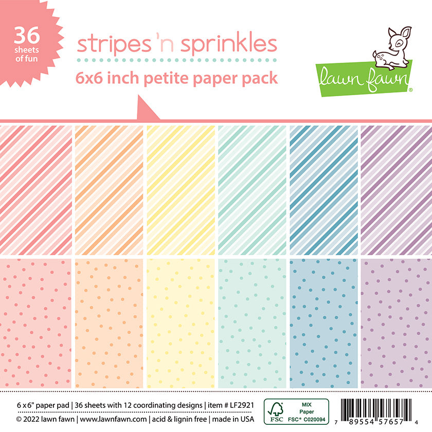 Stripes 'n Sprinkles 6X6 Petite Paper Pad