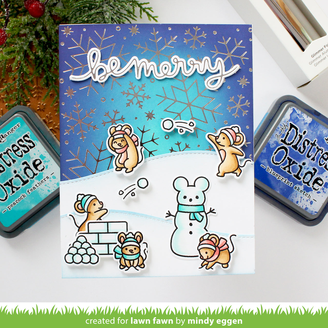 Snowball Fight Stamp Set