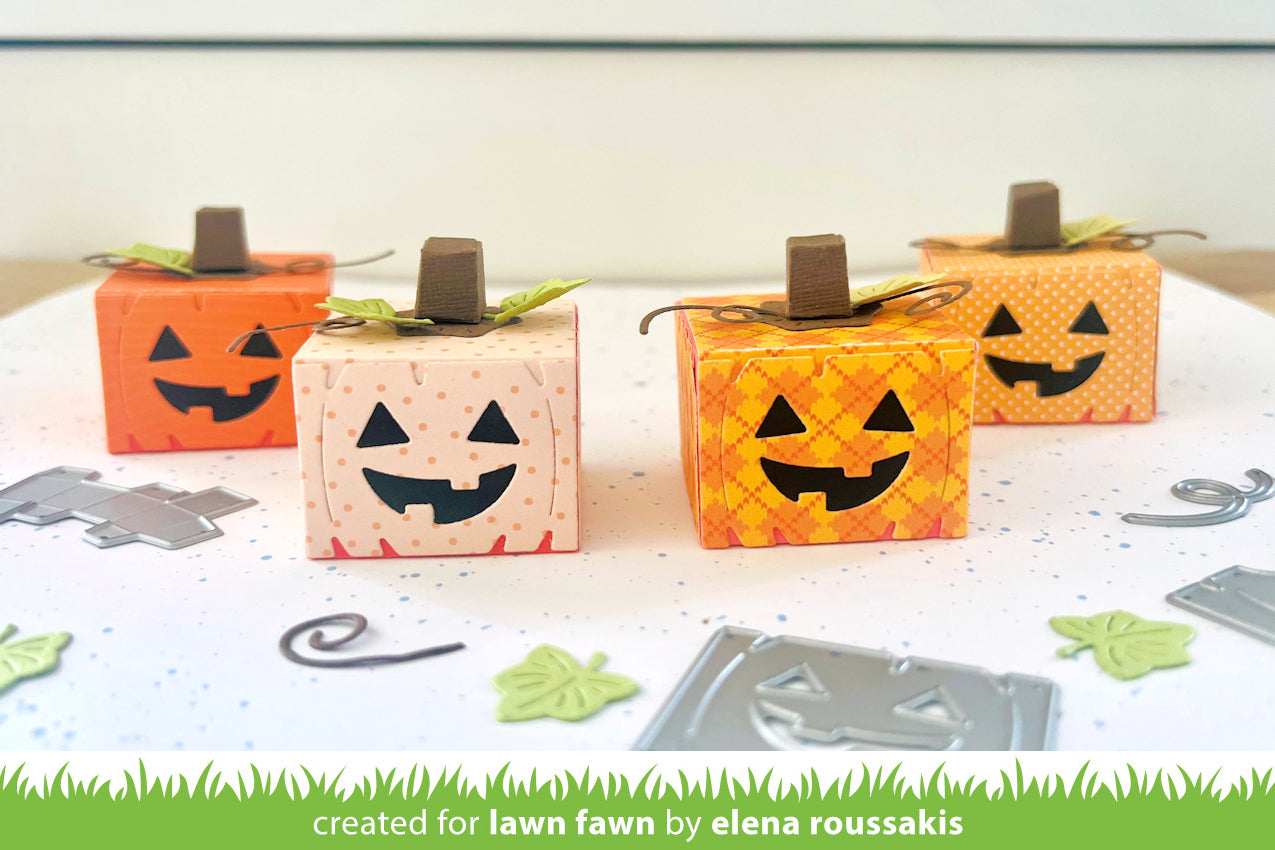 Tiny Gift Box Jack-O'-Lantern Add-On Lawn Cuts