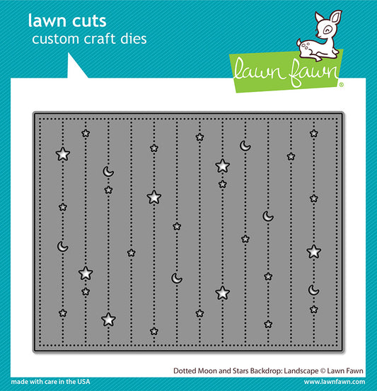 Dotted Moon And Stars Backdrop: Landscape Lawn Cuts