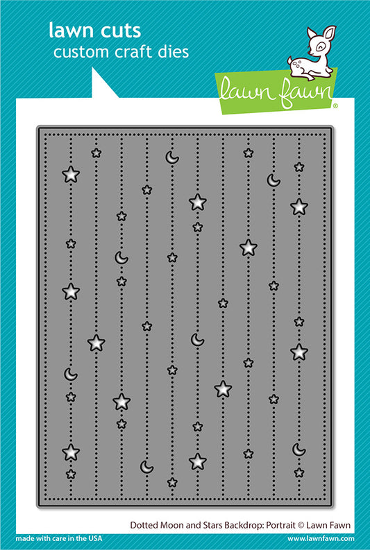 Dotted Moon And Stars Backdrop: Portrait Lawn Cuts