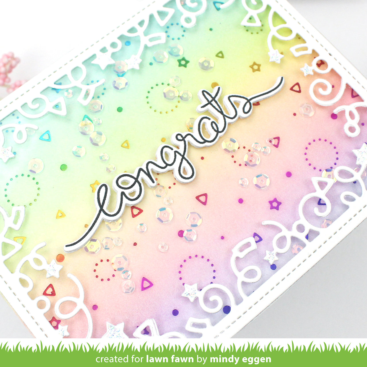 Confetti Background Hot Foil Plate