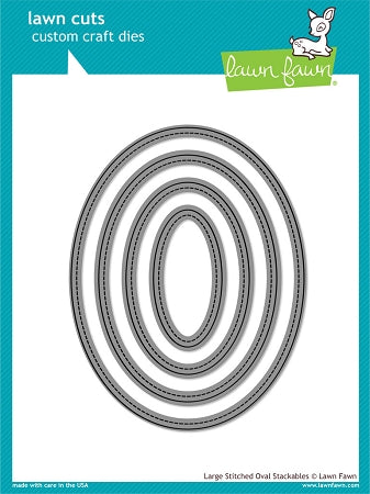 Large Stitched Ovals Lawn Cuts