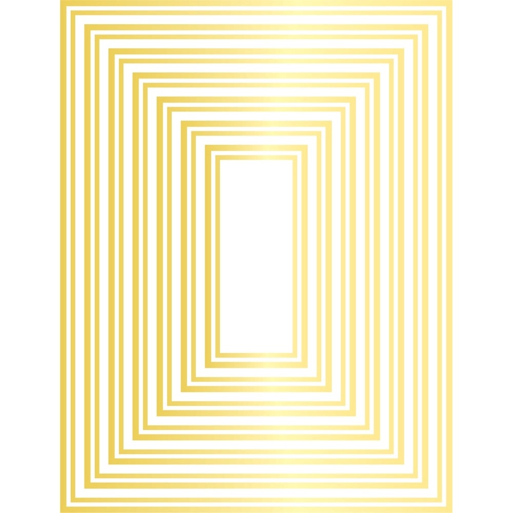 Rectangle Double Border Hot Foil Plate