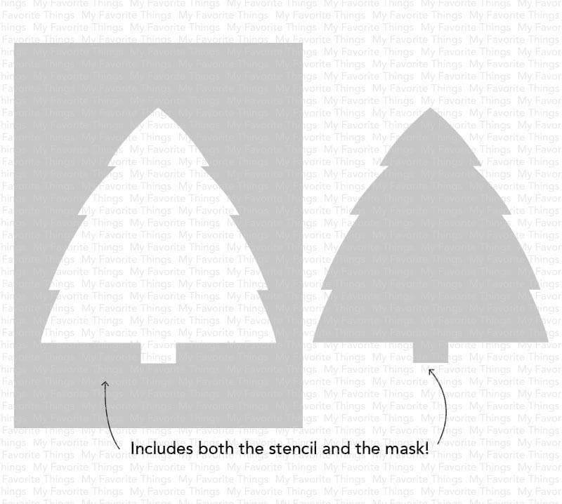 Christmas Tree Background Stencil