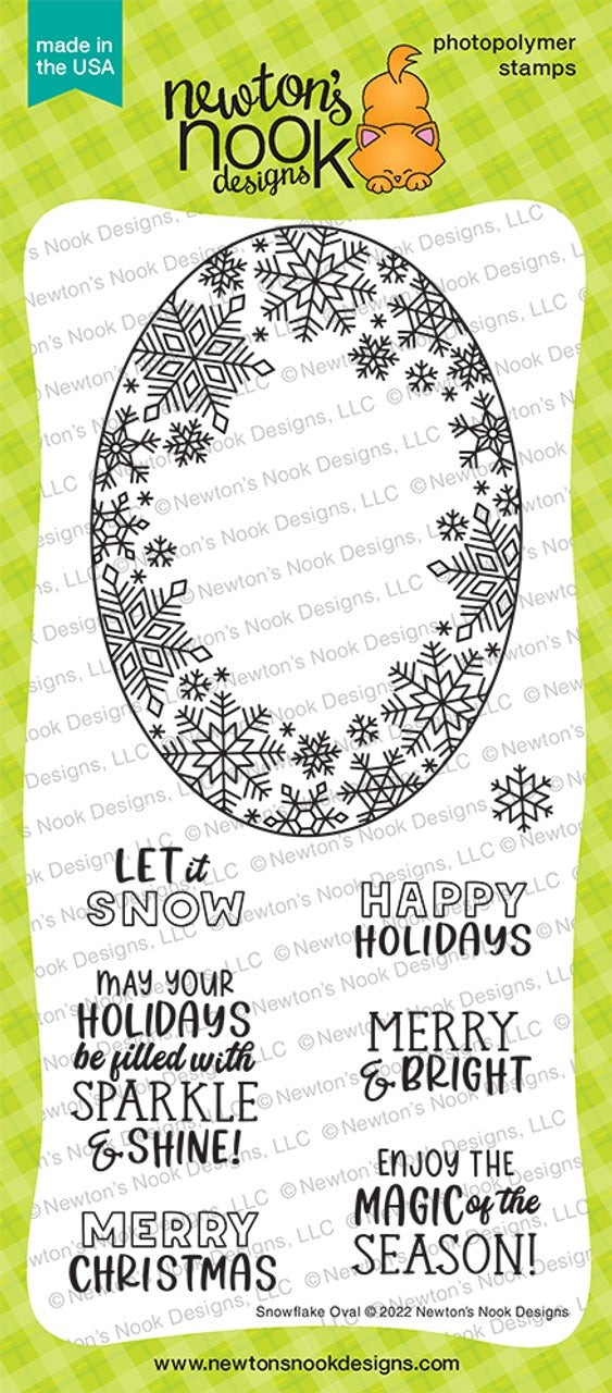 Snowflake Oval Stamp Set