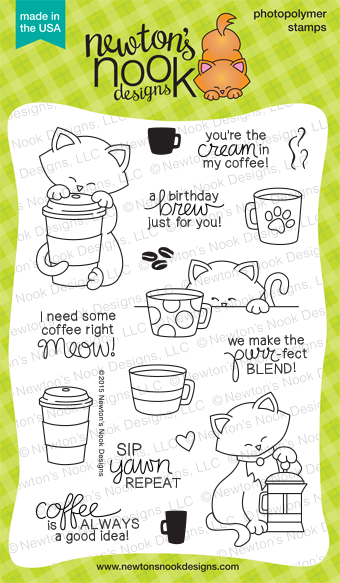 Newton Loves Coffee Stamp Set
