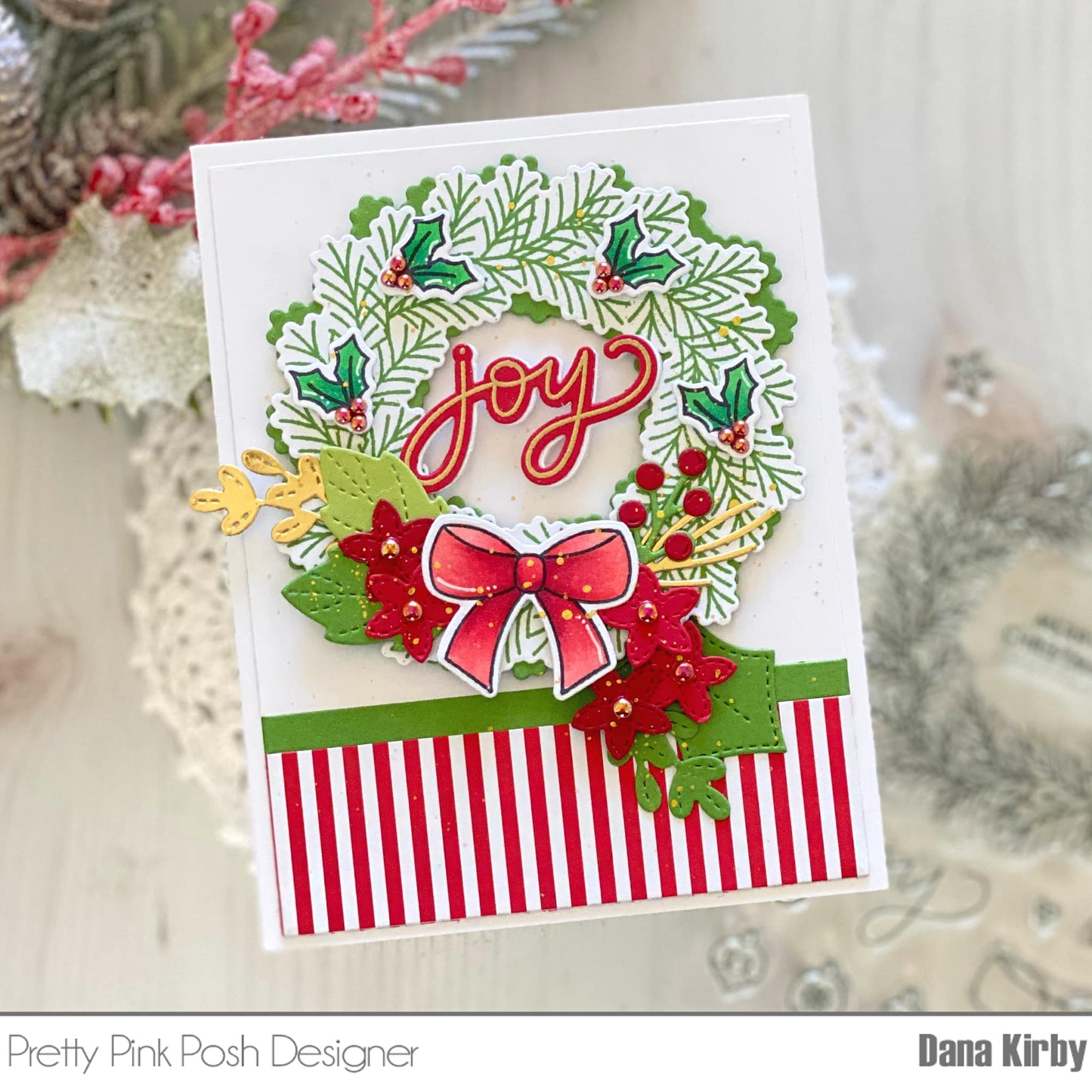 Pine Wreath Stamp Set