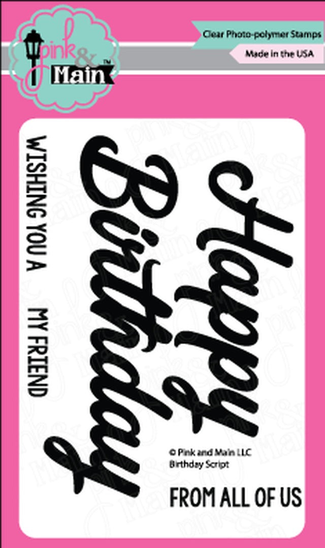 Birthday Script Stamp Set