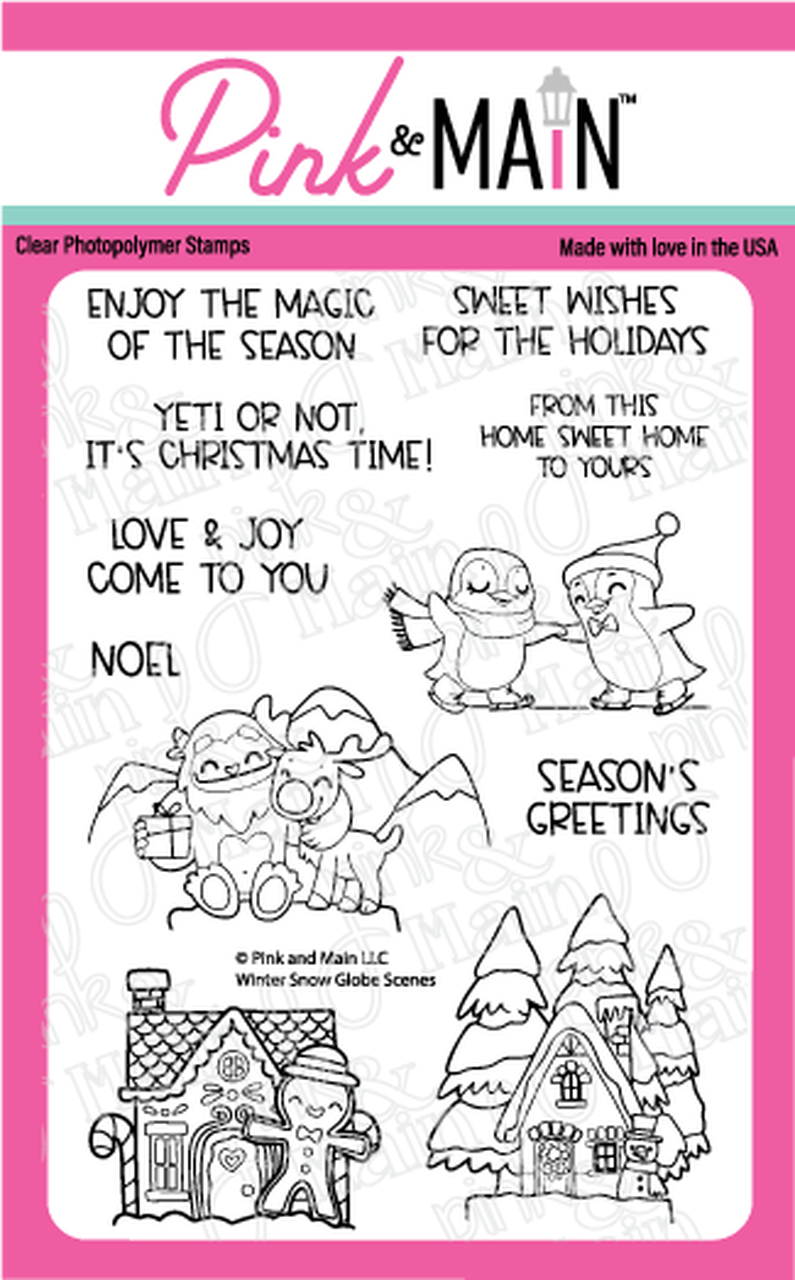 Winter Snow Globe Scenes Stamp Set