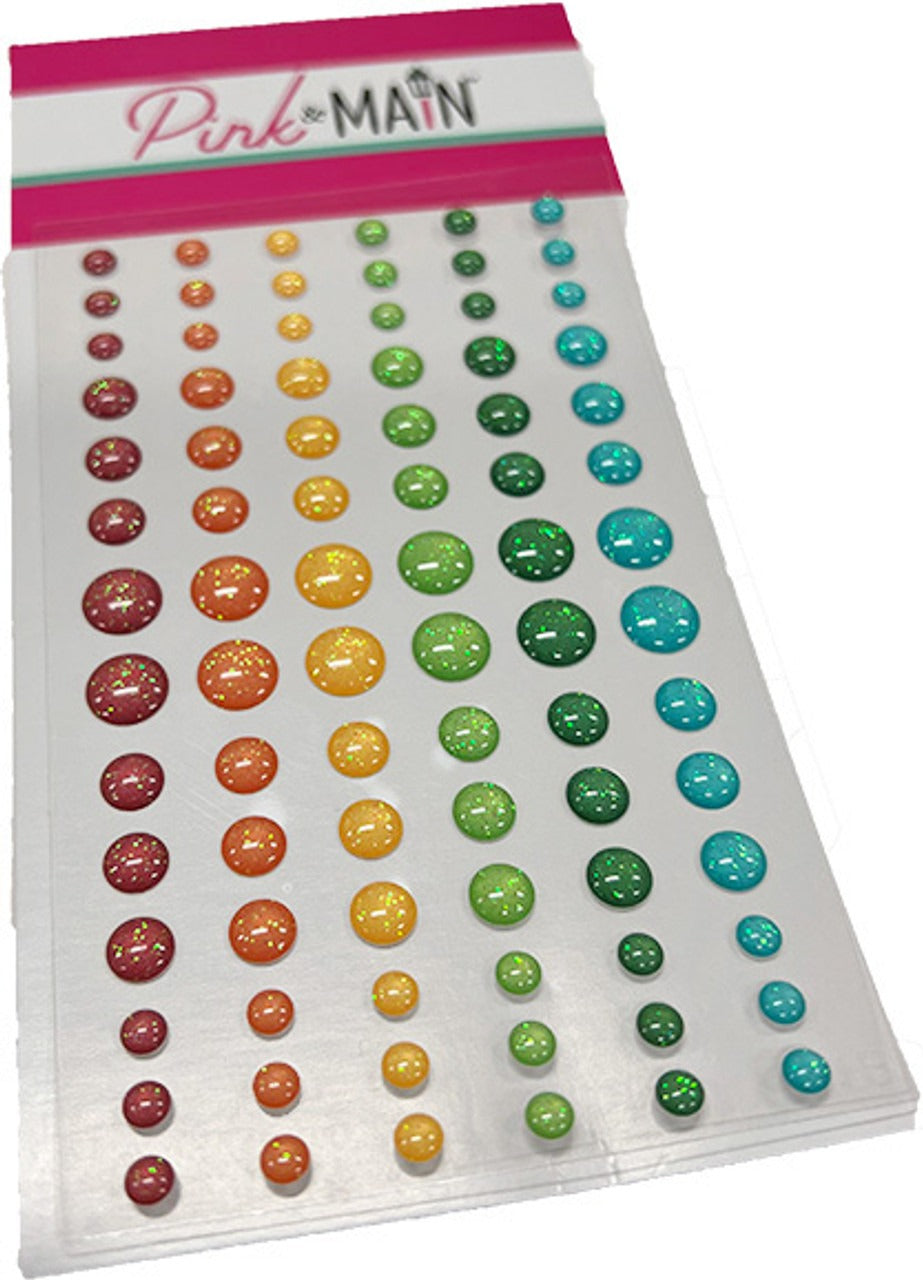 Floral Hearts Glitter Enamel Dots