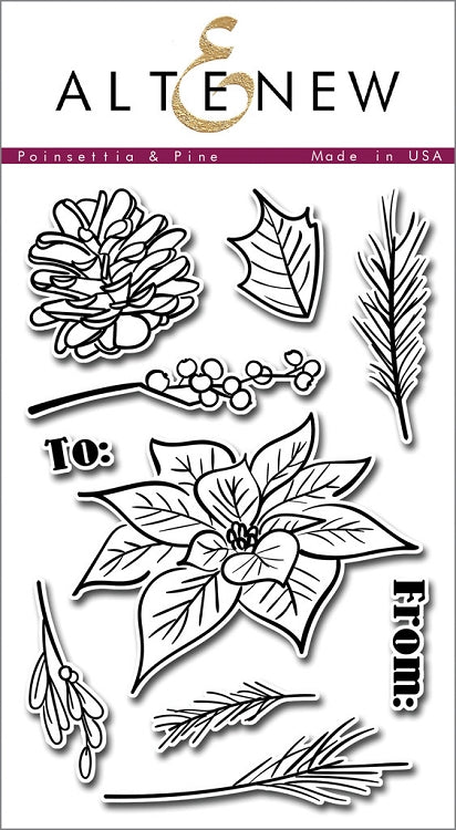 Poinsettia & Pine Stamp Set