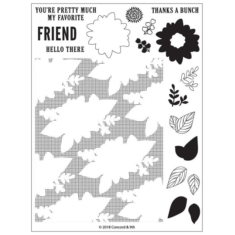 Posie Fill-In Stamp Set