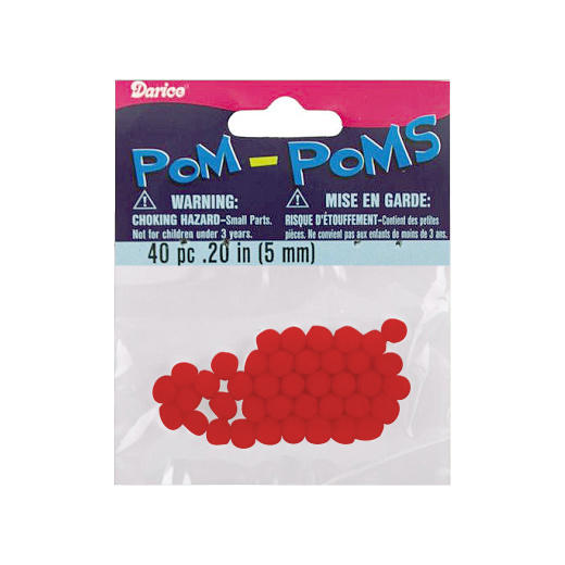 Red 5mm Pom Poms