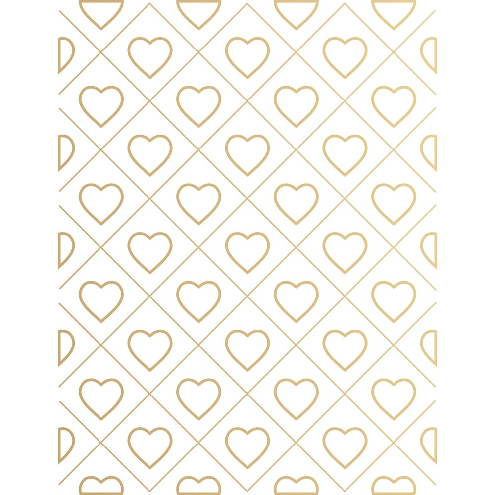 Criss Cross Heart Hot Foil Plate
