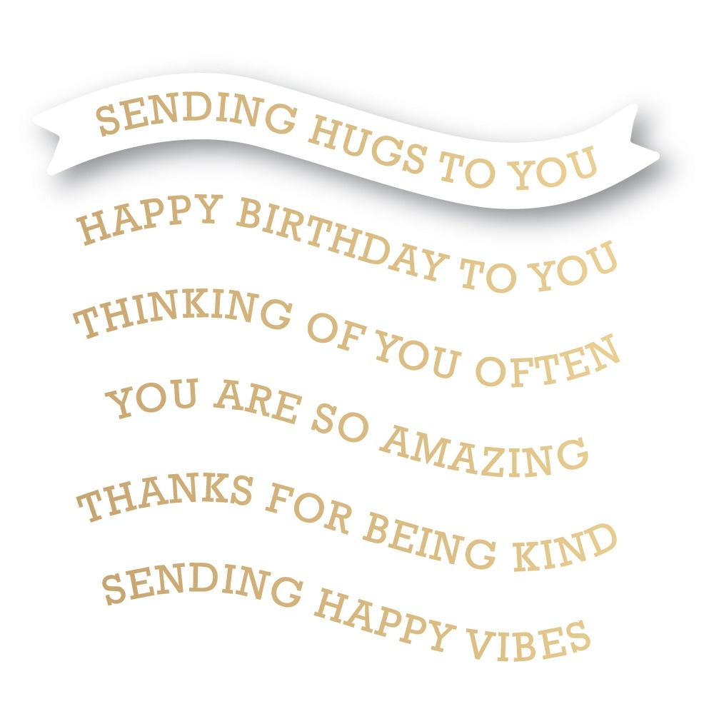 Modest Banner Greetings Hot Foil Plate and Die