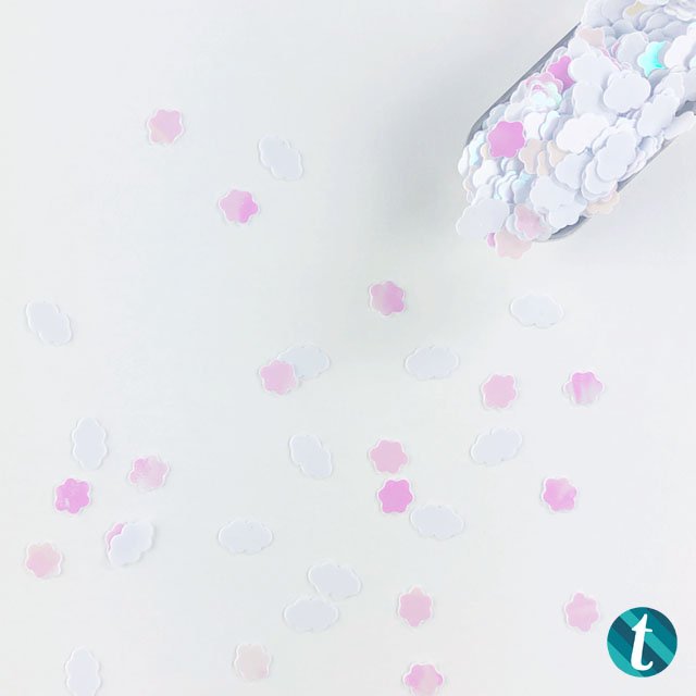 Puffy Cloud: Iridescent and Matte Cloud Confetti Mix