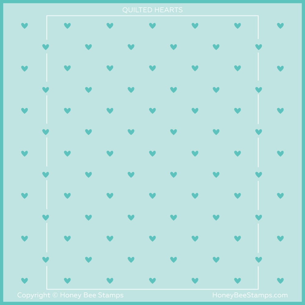 Quilted Hearts & Dots Stencil Set
