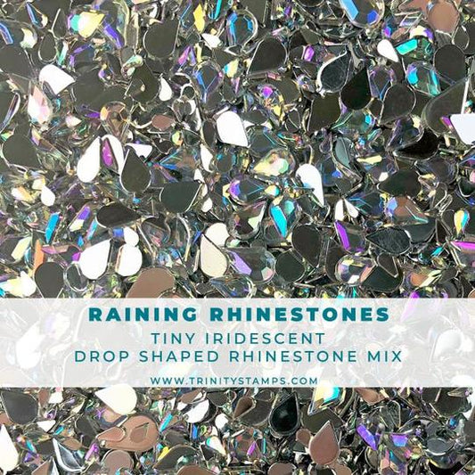 Raining Rhinestones Rainbow Crystal Drop Shape Rhinestone Mix